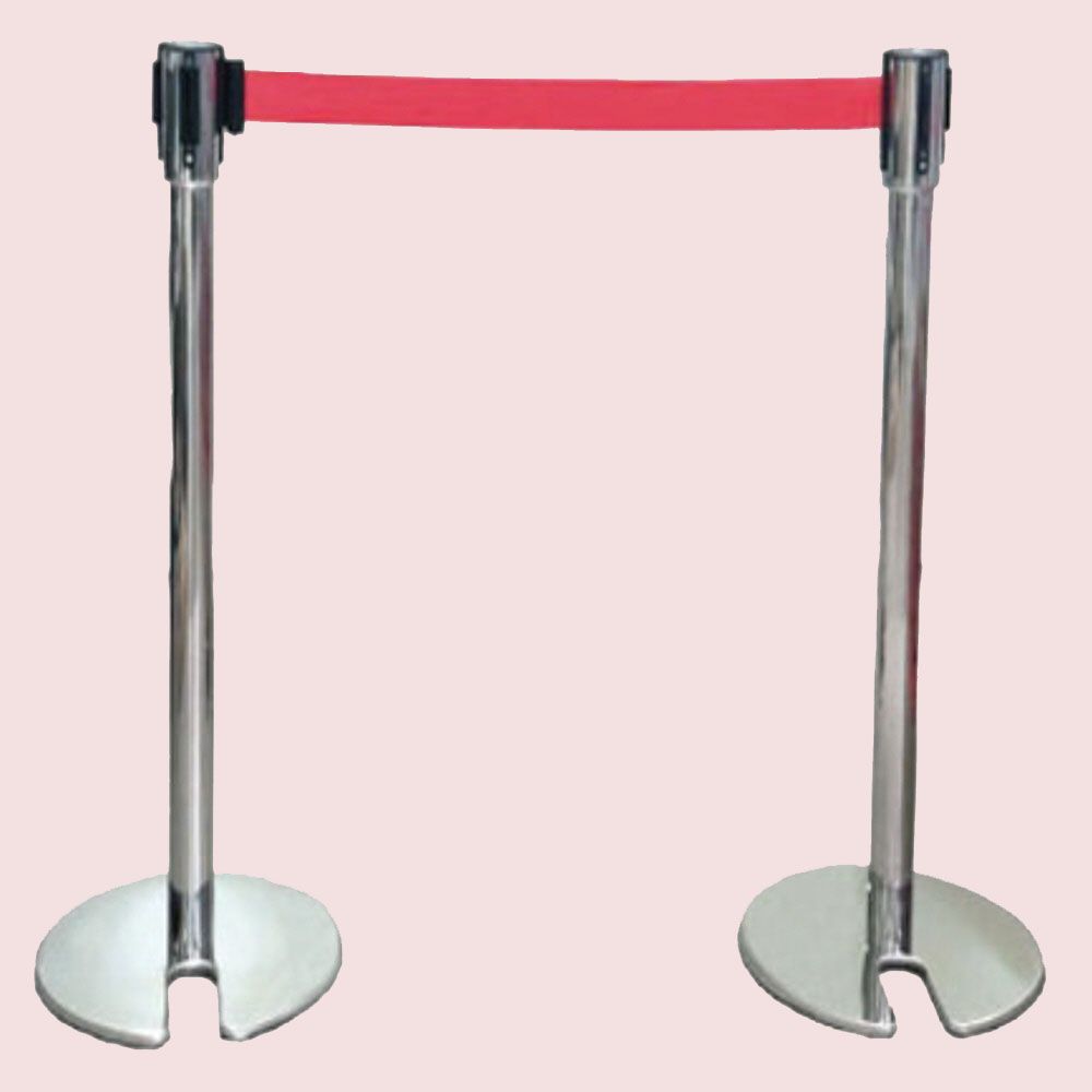 가이드라인 통제선 중첩식 벨트형스텐차단봉 2M 5cm