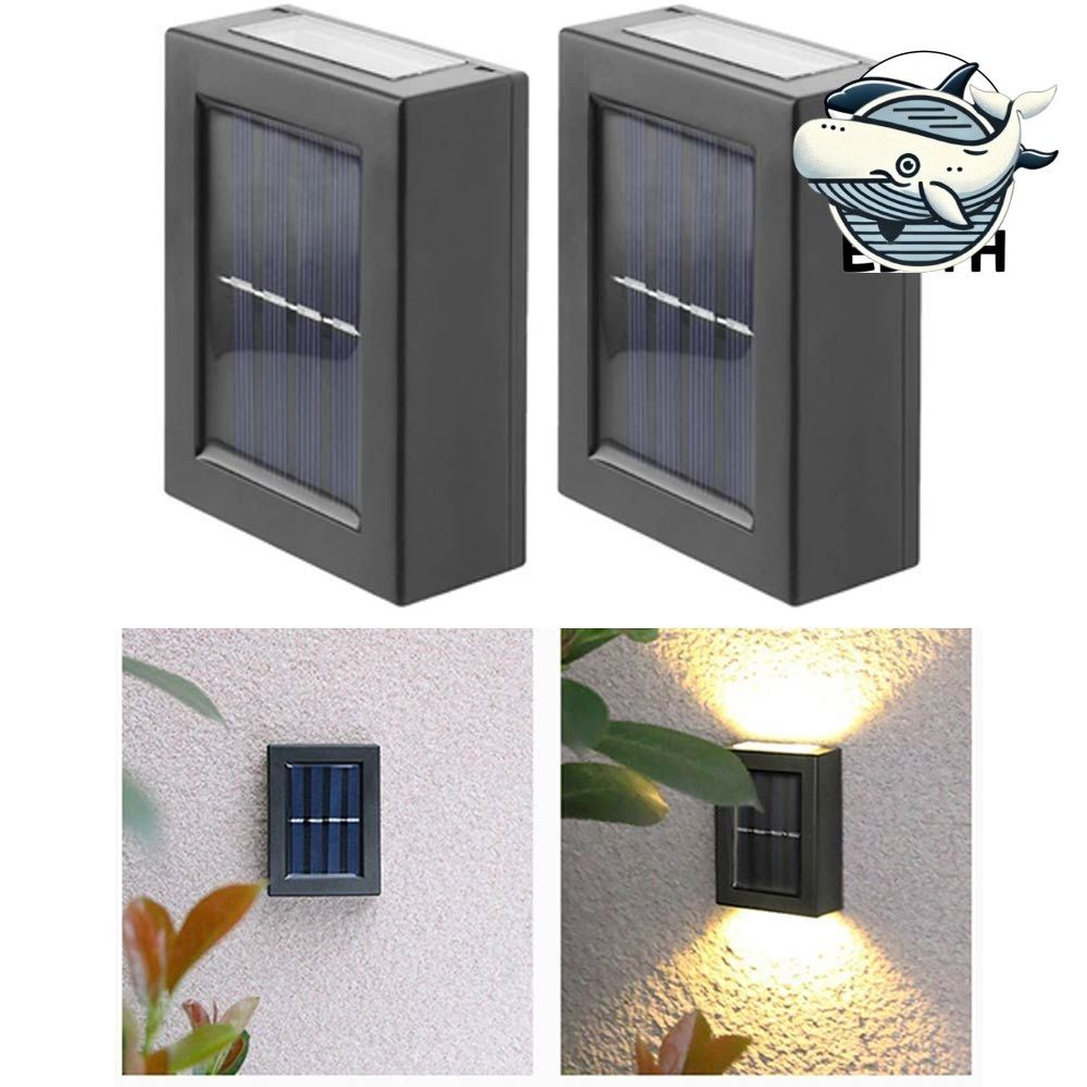 모던 야외 태양광 벽등 LED 조명 2개 비상