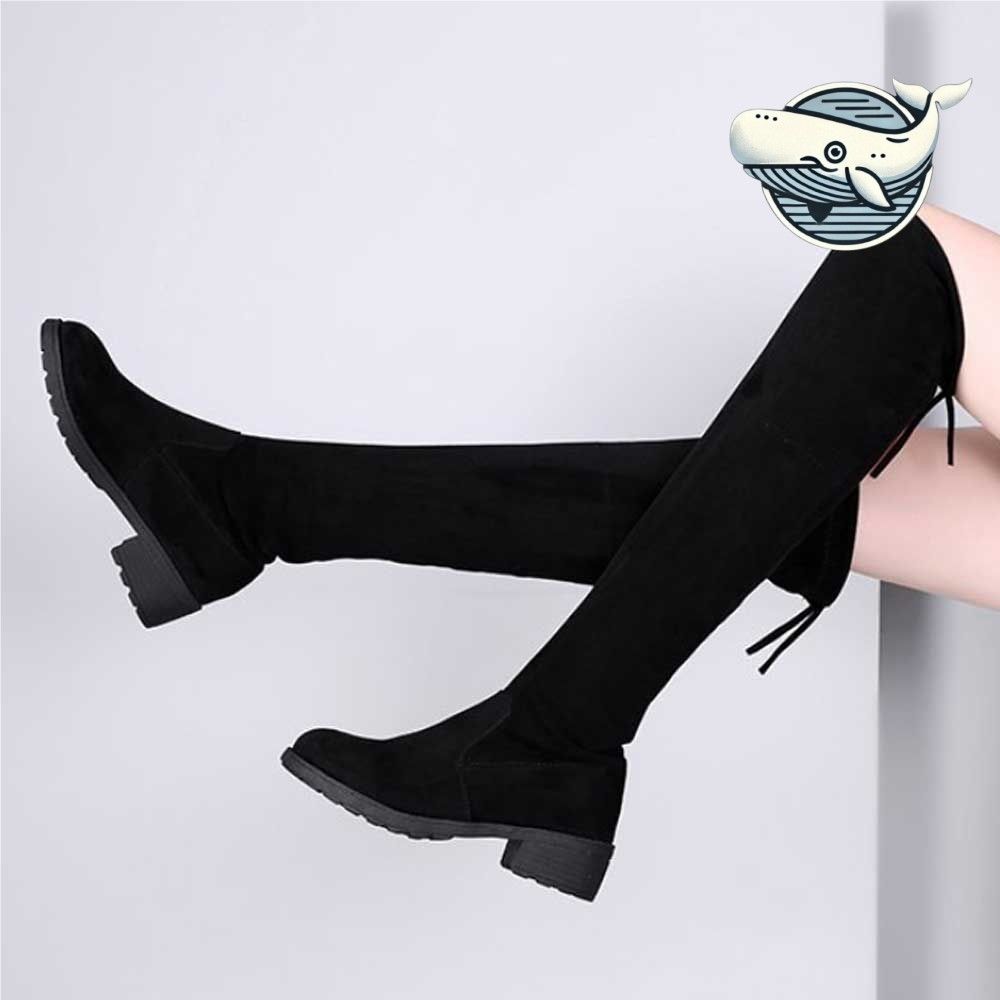 세련된 캐주얼 롱부츠 스웨이드 데일리 패션
