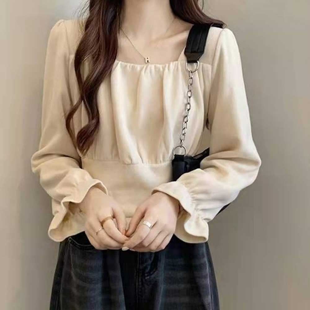패션 하객 셔링 긴팔 예쁜 데일리 스타일 결혼