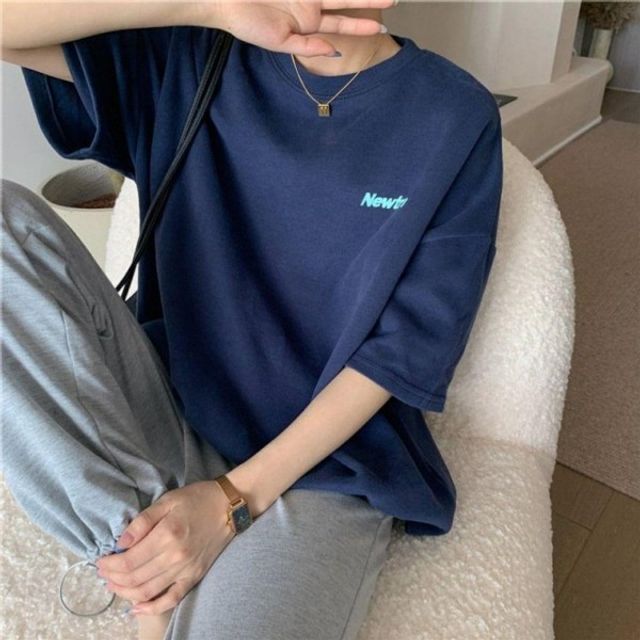 여자 오버 루즈 기본 핏 데이 데일리 여름 예쁜 반팔