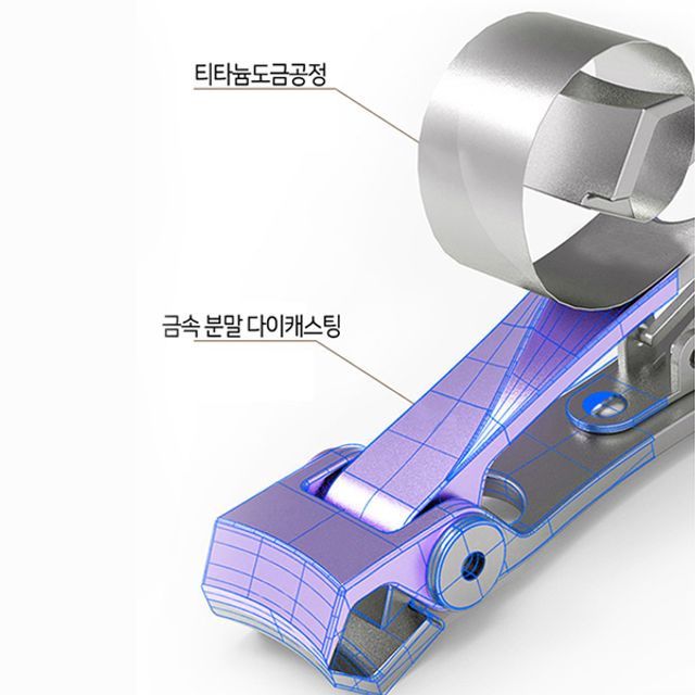 두꺼운발톱 고급 대형 튼튼한 발톱깍기 티타늄 스텐