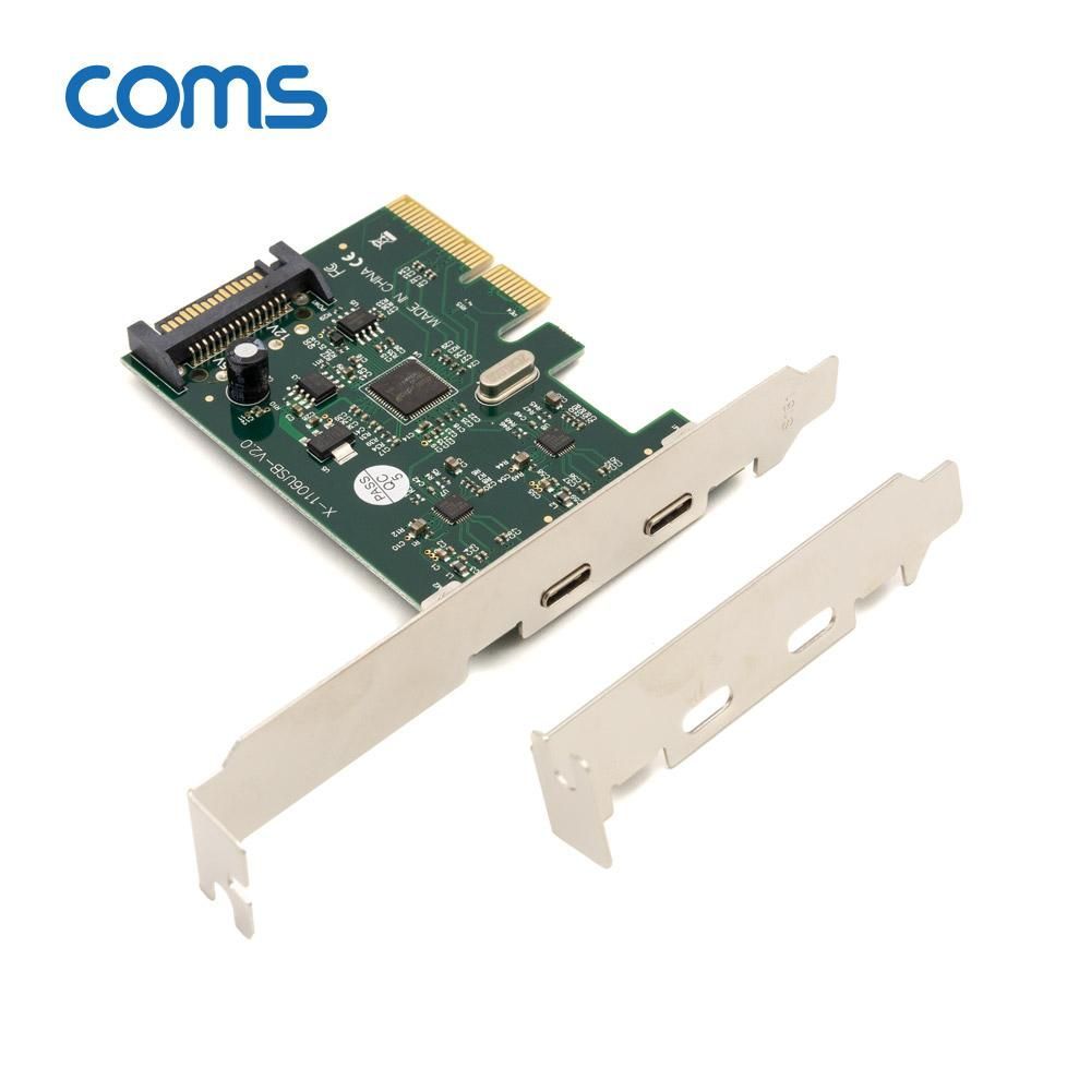 PCI Express USB 3.1 Type C 카드 2포트 PCIe x4 슬롯