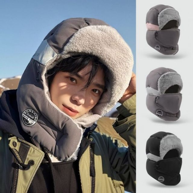 마스크 남녀 스키 방한 모자 귀달이 배달라이더