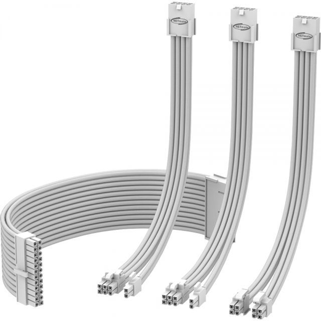 PSU 연장 16AWG 슬리빙케이블 올화이트 4종 EZDIY-FAB
