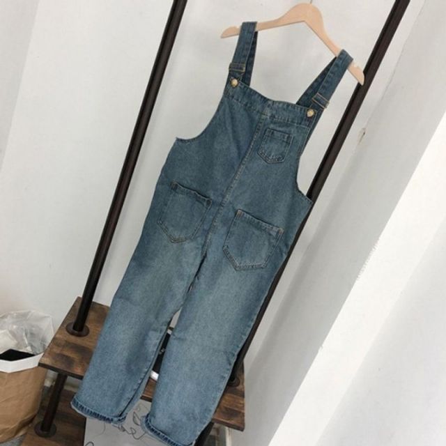 여성 캐주얼 데일리 기본 멜빵 데이 청바지 데님 나들
