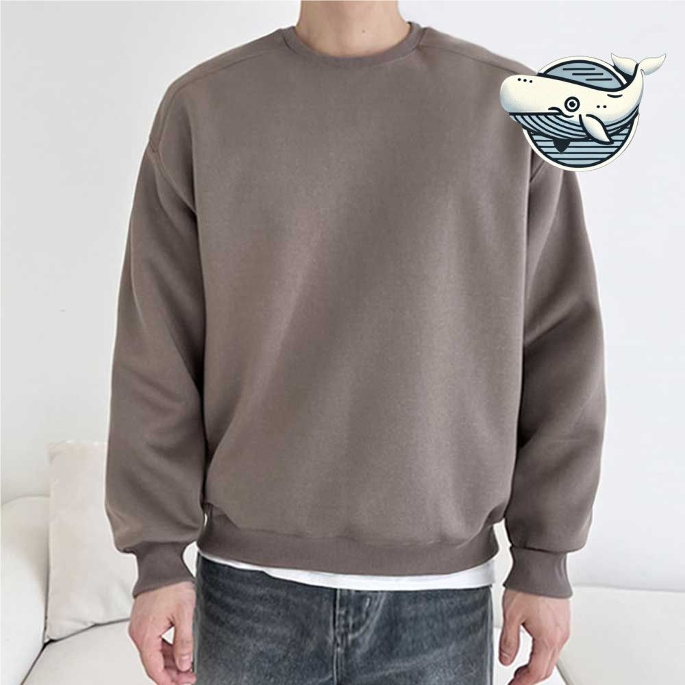 가벼운 기모 맨투맨 티셔츠 캐주얼 데일리