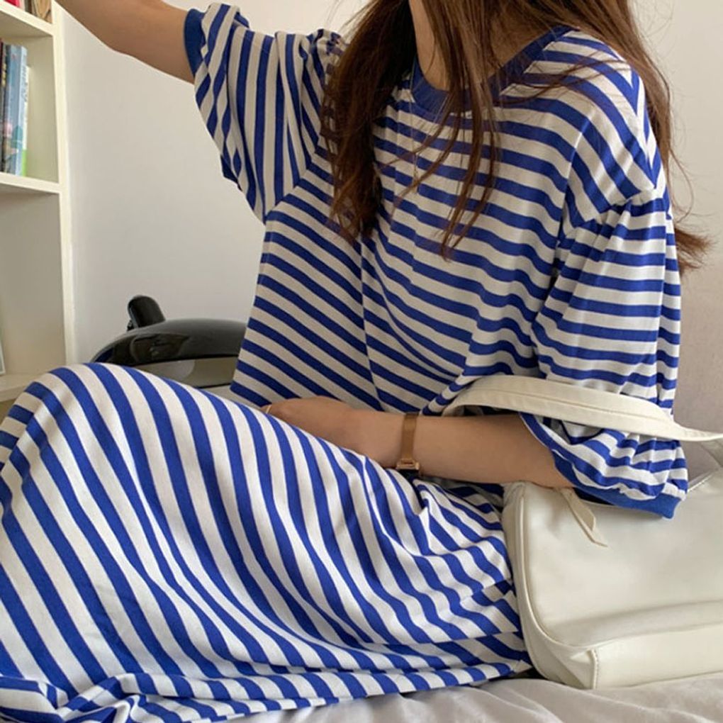 롱원피스 대학생원피스 비치웨어 반팔원피스 여름