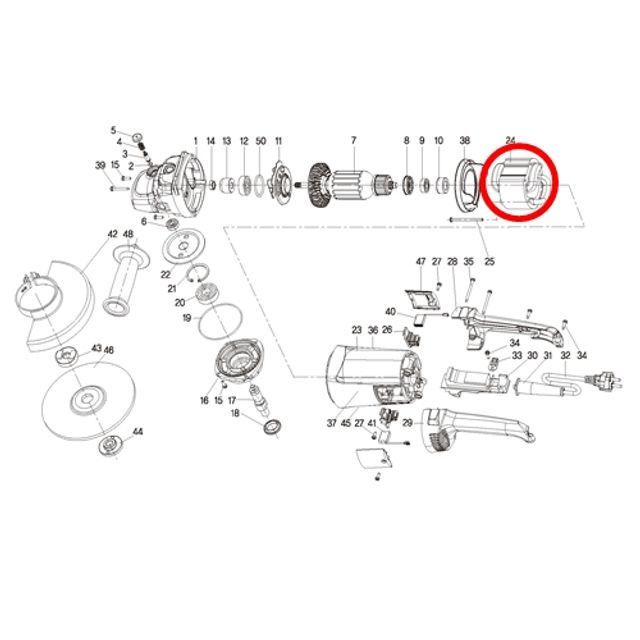 3024908 계양부품스테이터(고정자) 1EA DG-180FB/23