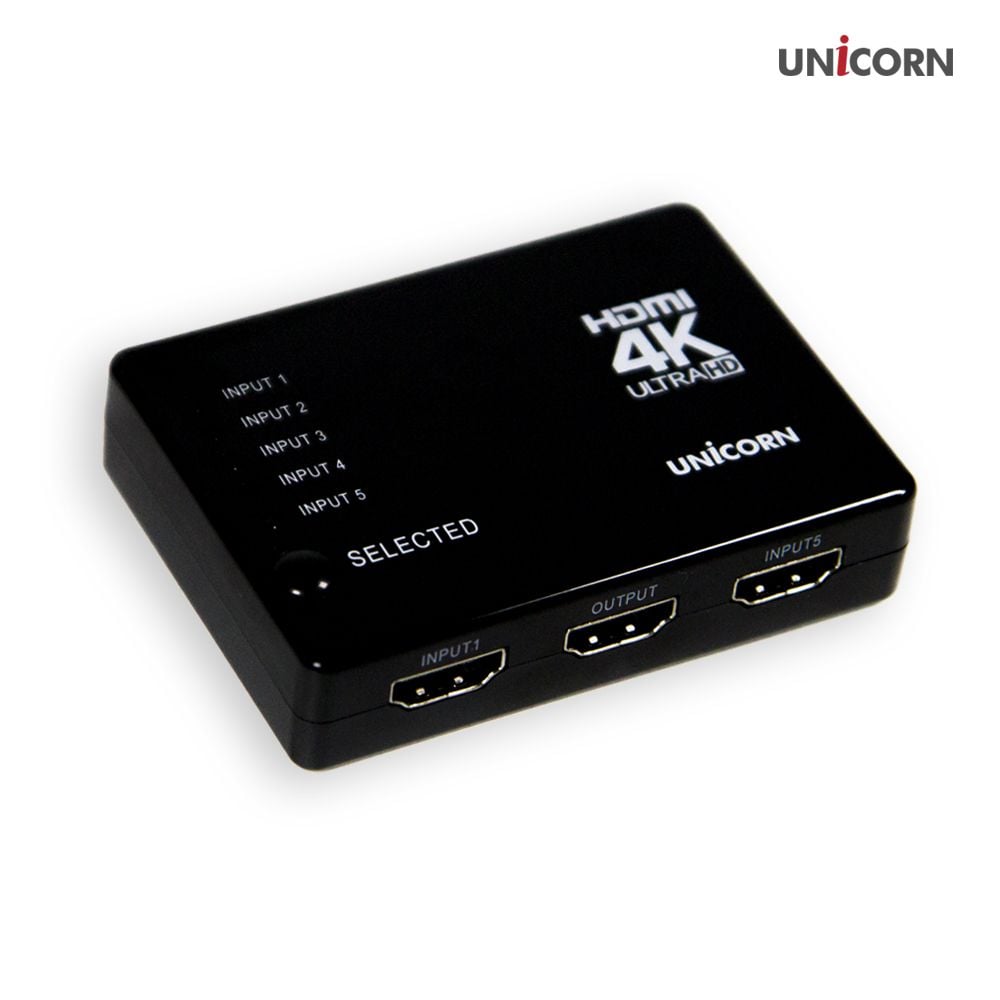 유니콘 HS-500H 5대1 4K HDMI스위치 HDMI셀렉터선택기