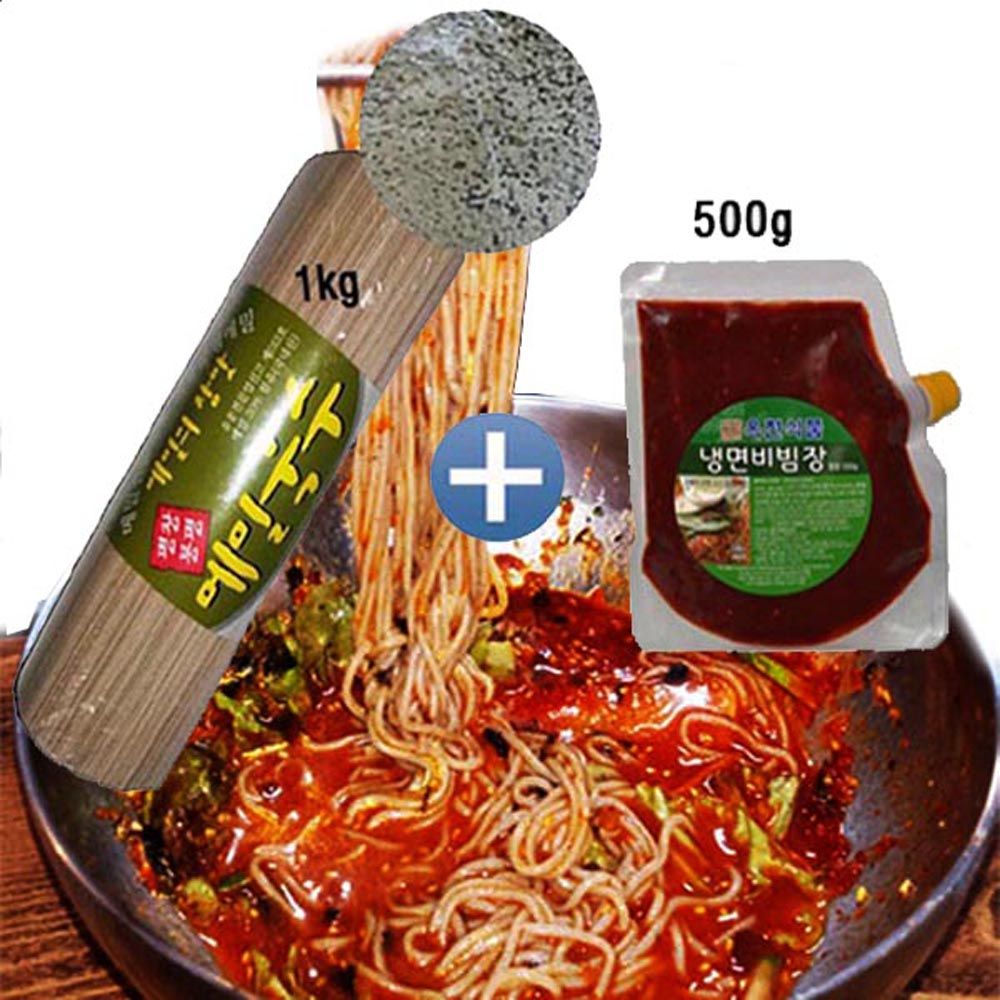 봉평 메밀국수1kg+비빔장500g( 비빔막국수)막국수