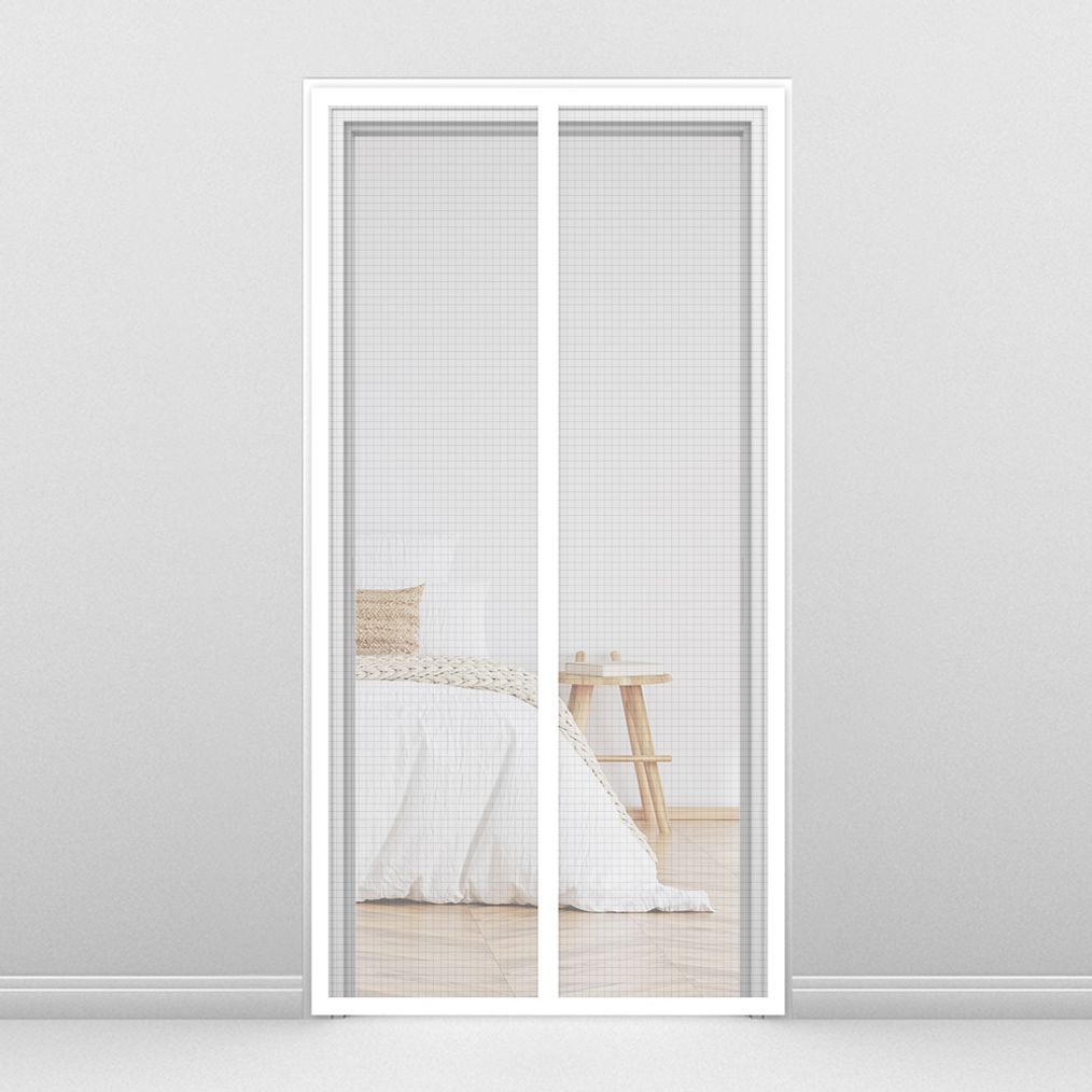 PrimeBulk 방충 자석 문 모기장(90x210cm)(화이트)