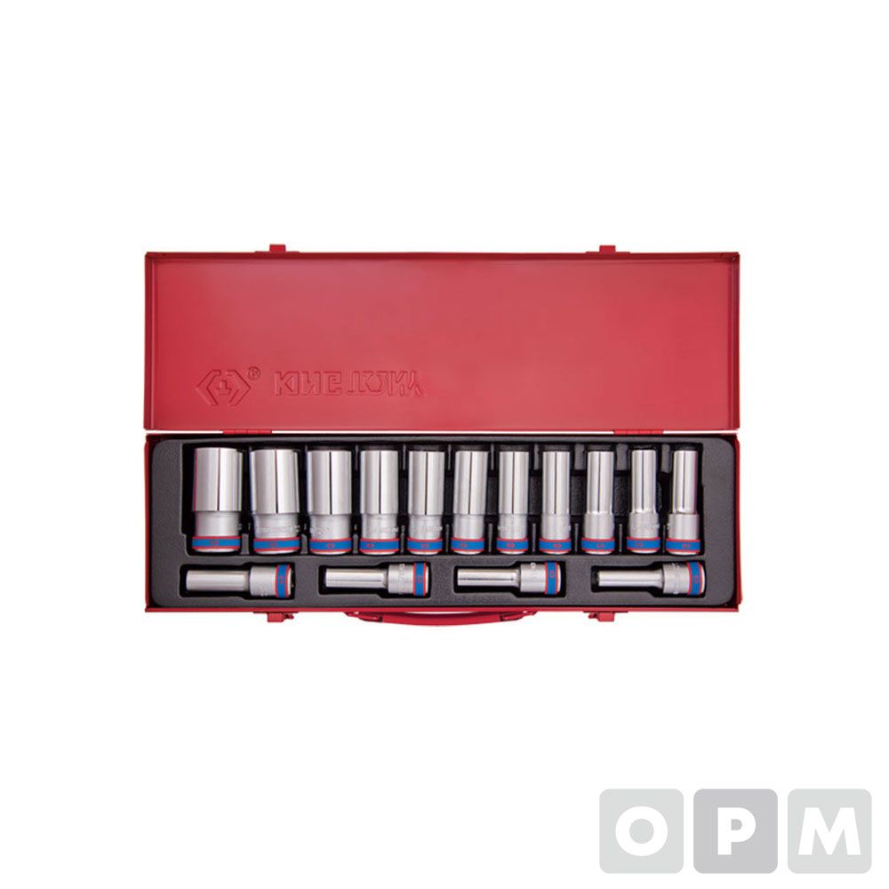 롱핸드소켓 세트(6P) 1/2 15PC(MM)-철 4315MR