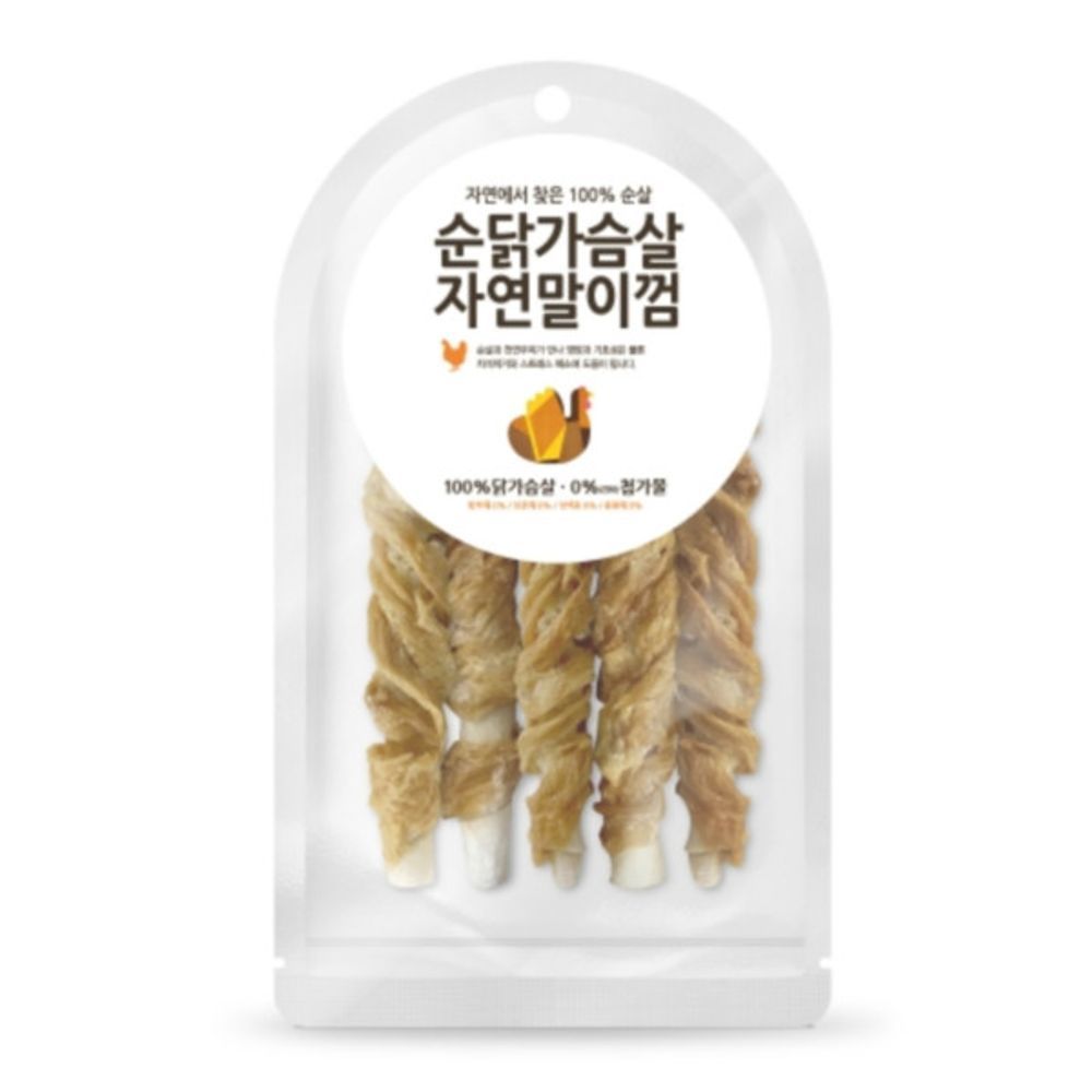 자연애 순 닭가슴살 자연말이껌 50g