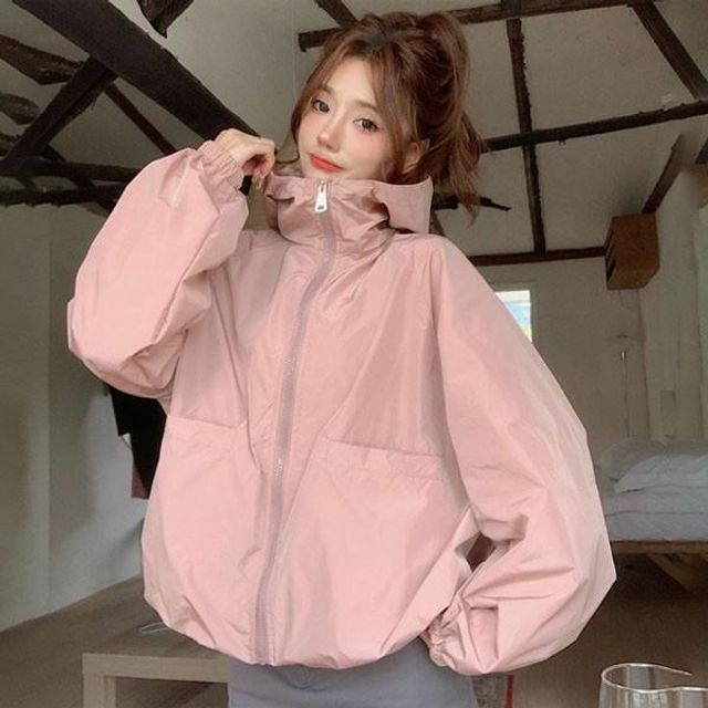 수영복 점퍼 비치 매쉬 후드 러블리 바람막이 봄 여성