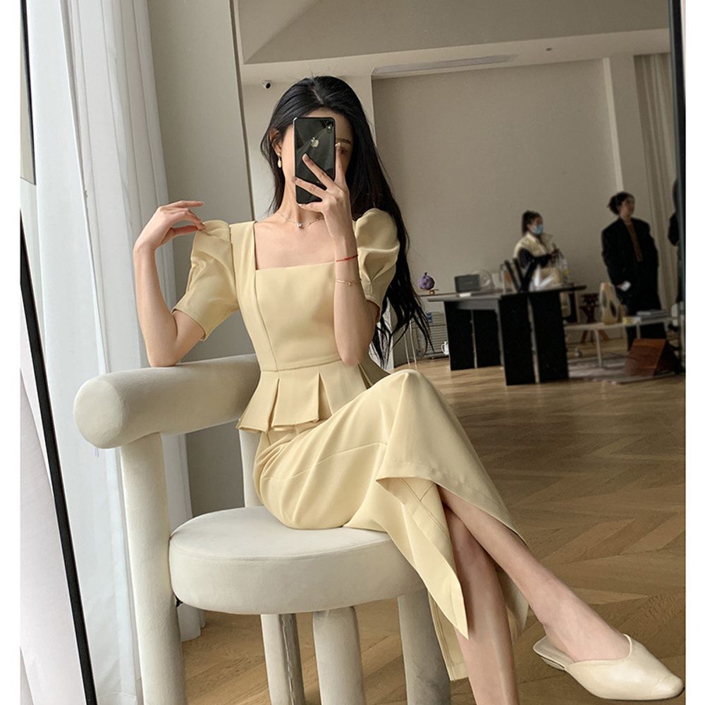 쥬디제이 정장원피스 하객룩 하객원피스 롱원피스