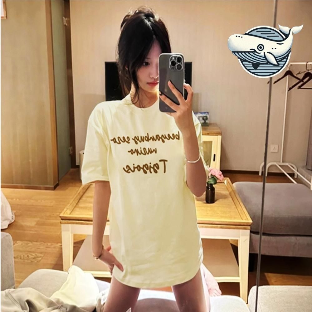 여성 루즈핏 면 티셔츠 편안한 반팔 여름