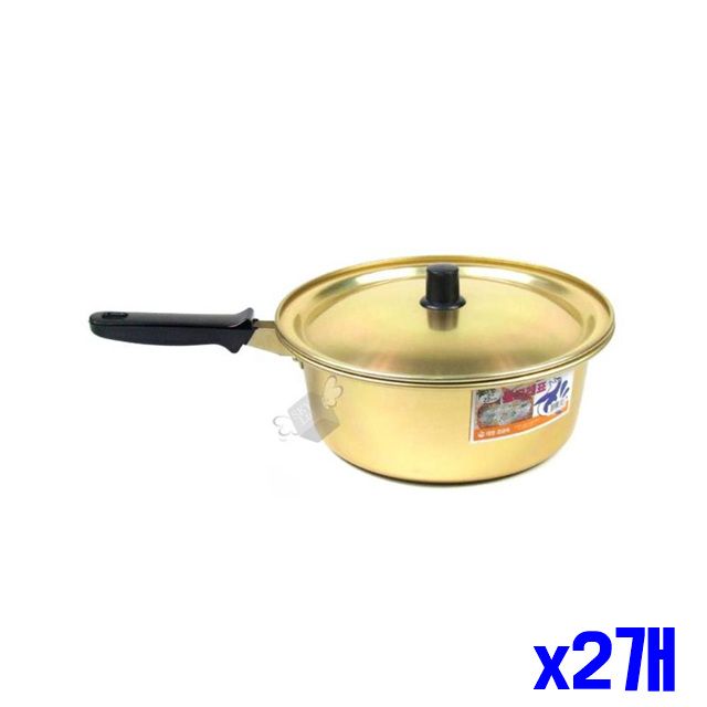 끓이기 주방용품 솥 황냄비 좋은 라면 편수 x2개 22cm