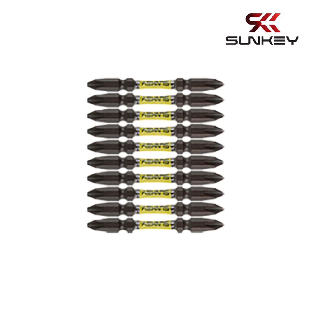 십자 양면 육각 +PH2x+PH2 65mm 토션비트 10pcs