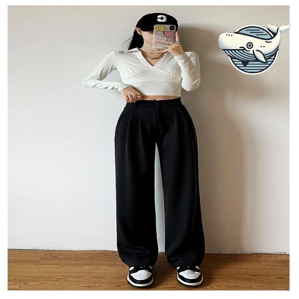 가을 하이웨스트 와이드 슬랙스 트렌디 일자