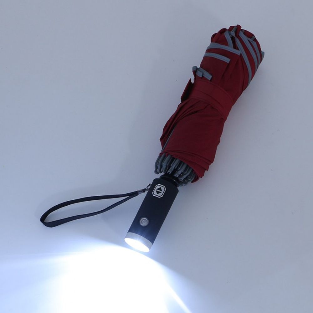 거꾸로 LED 완전자동 우산 레드 우양산 양우산 3단우