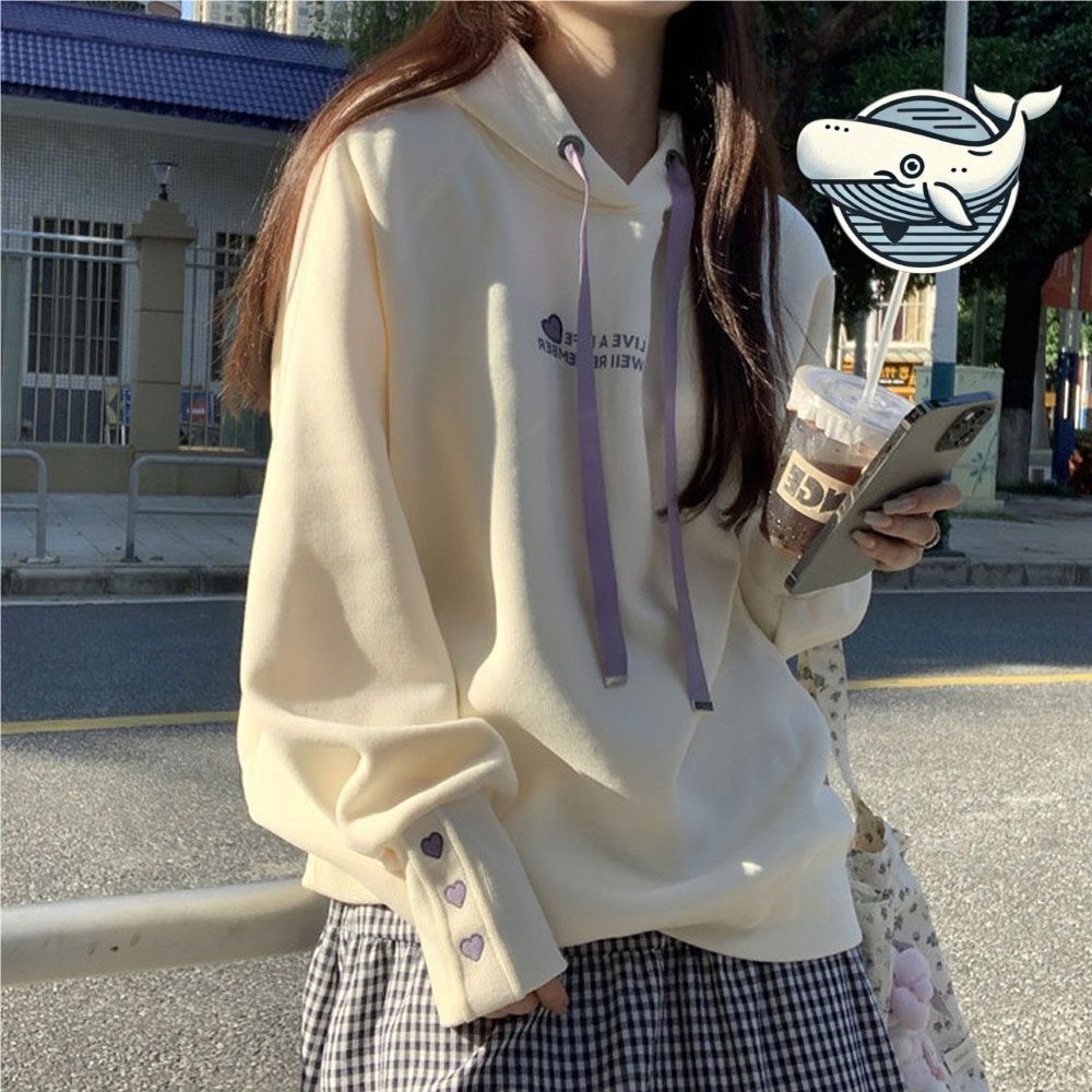 하트 포인트 여름 후드 티셔츠 캐주얼 오버핏