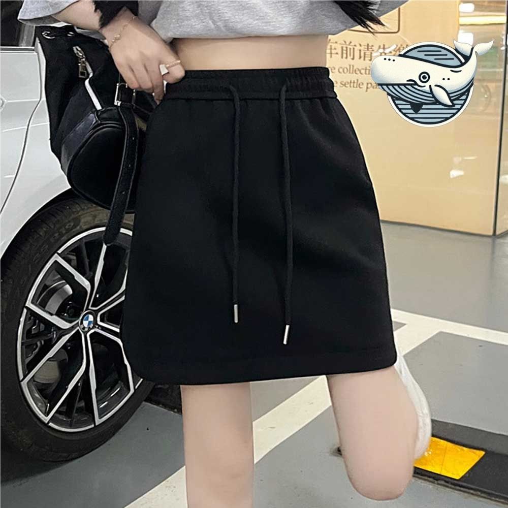 편안한 허리밴딩 캐주얼 스커트 여름 바람막이