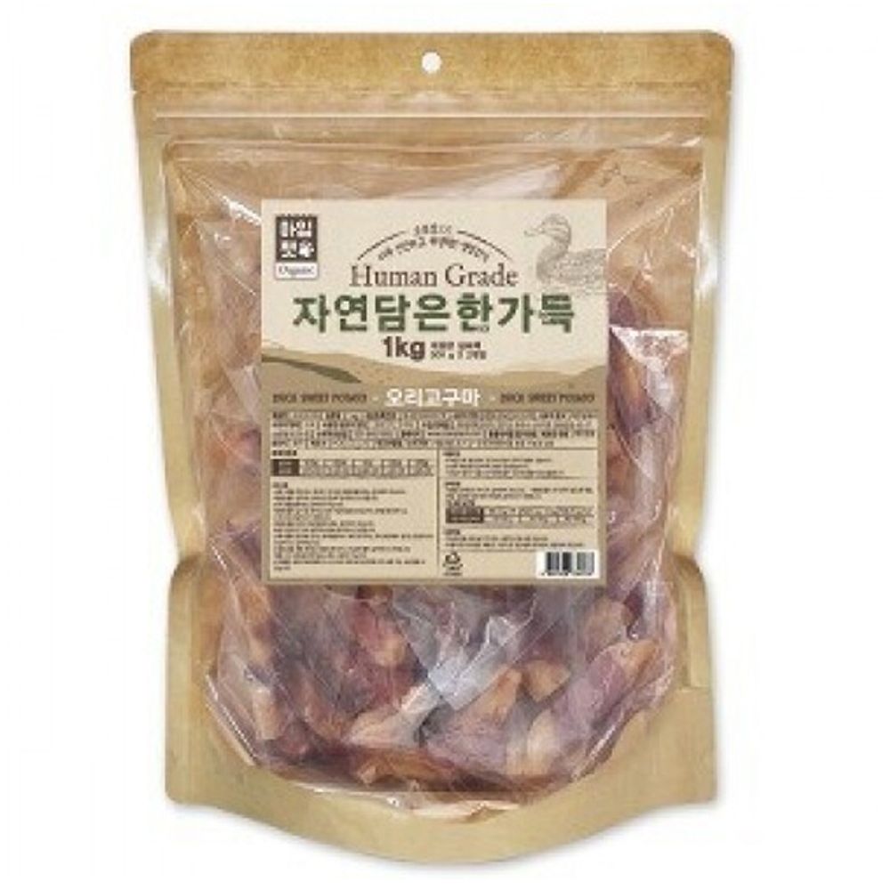 아임펫 자연담은 오리 고구마 1kg 강아지 육포 간식