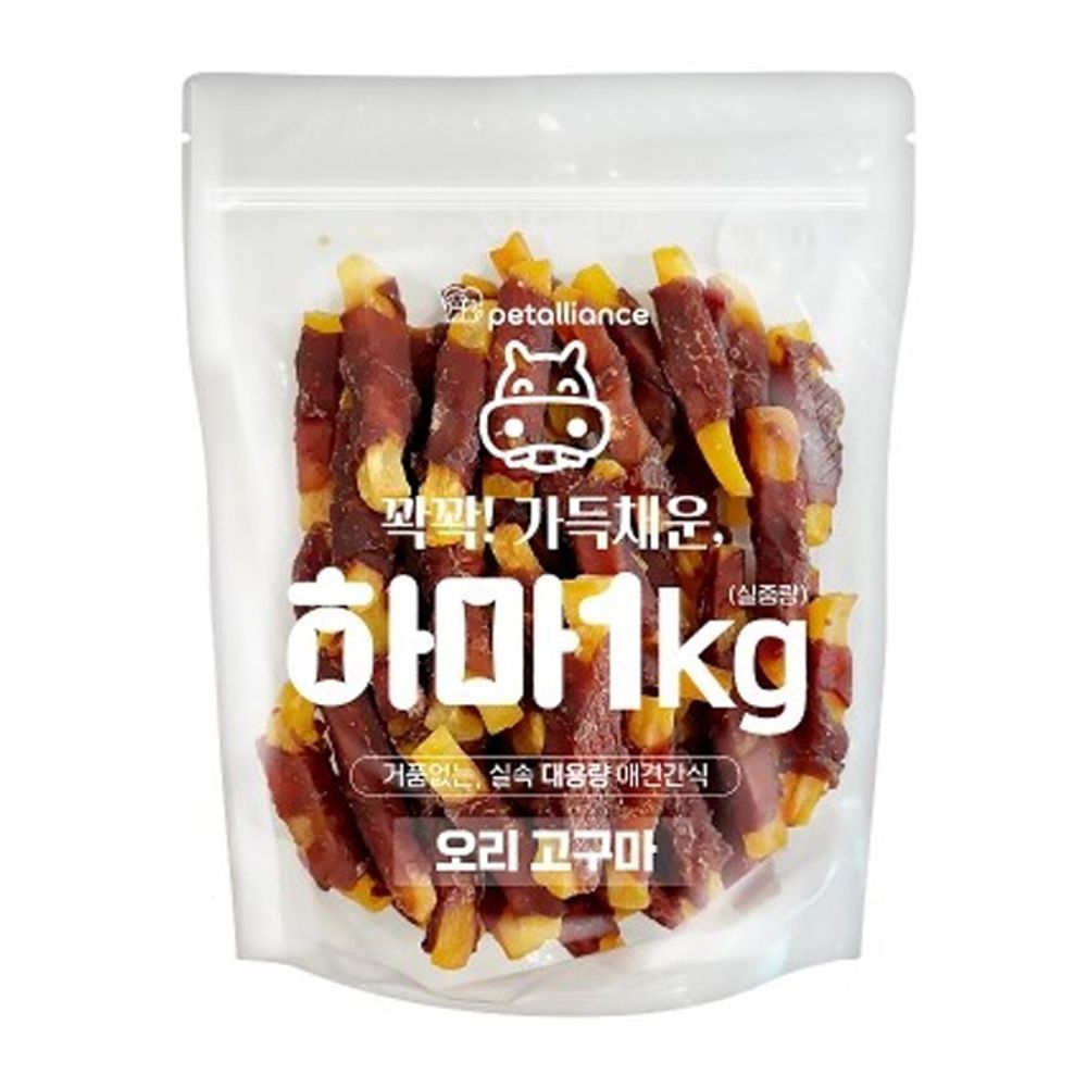 강아지 오리 져키 스타일 고구마말이 1kg 추천 영양