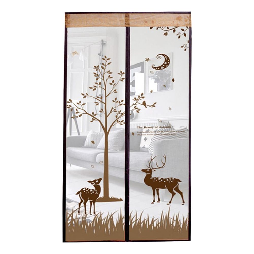 Jon 사슴 현관문 모기장 90x210cm 브라운 방충망
