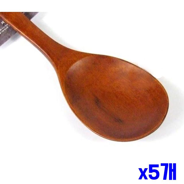 옻칠 x5개 볶음주걱 원목 중형 미니스푼