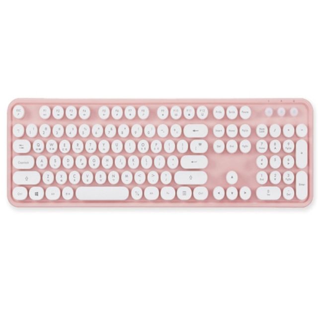 엑토 레트로 무선 키보드 KBD 48 핑크