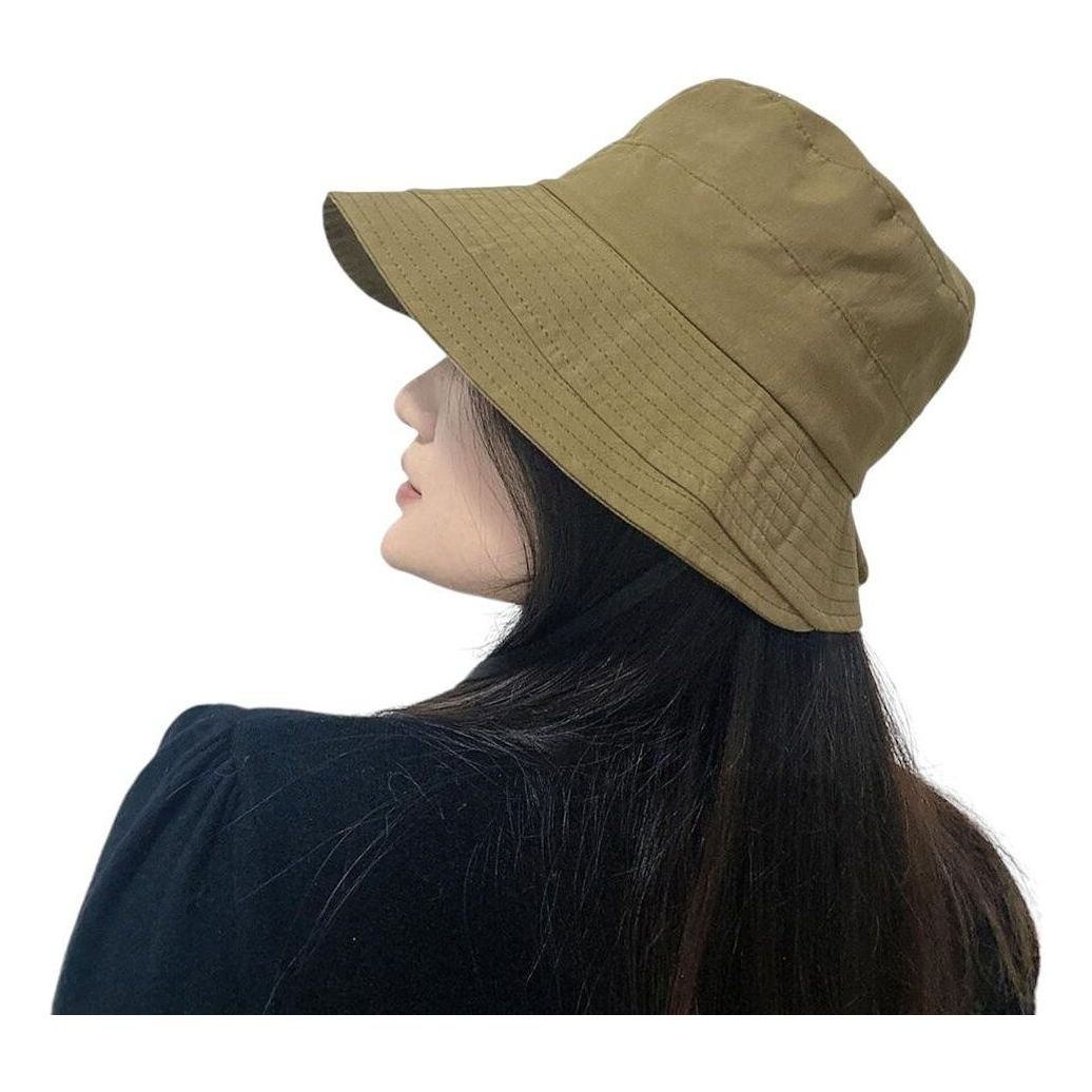 게더릭 밴딩 여성용 버킷햇 (카키브라운)