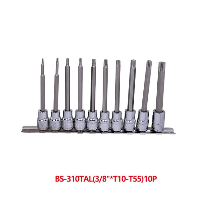 지니어스 3/8in 홀형 별비트소켓세트10pcs BS-310TAL