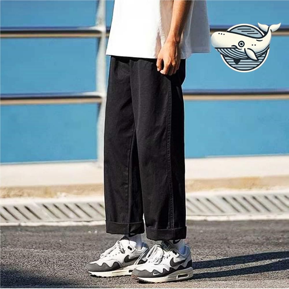 편한 남성 데일리 바지 허리밴딩 일자 팬츠