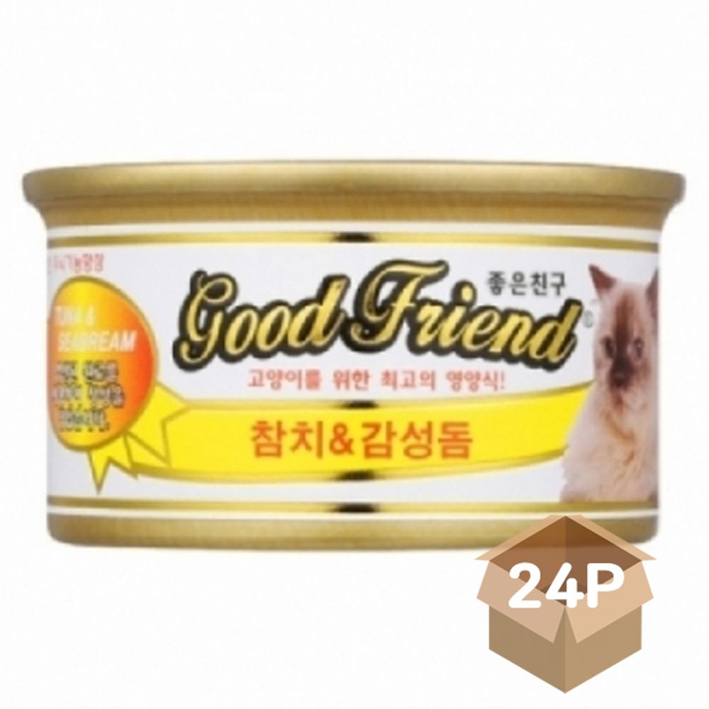 고양이 습식 캔간식 참치 감성돔 85g 24P 통조림 영양