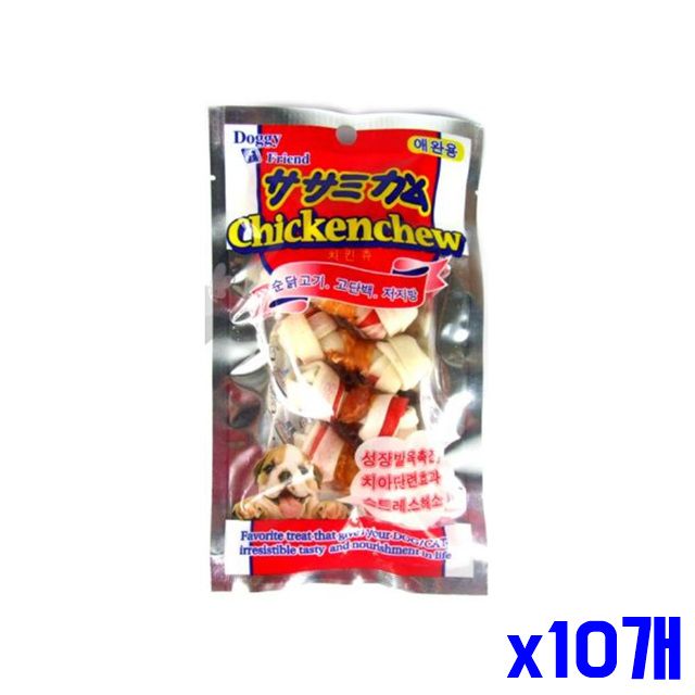 반려견간식 애견 5P 고단백 x10개 간식 치킨 저지방
