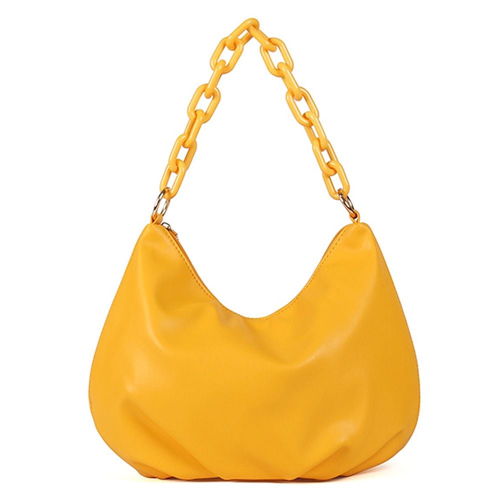 셔링 볼드체인 스트랩 라운드 원색 20대 외출크로스백