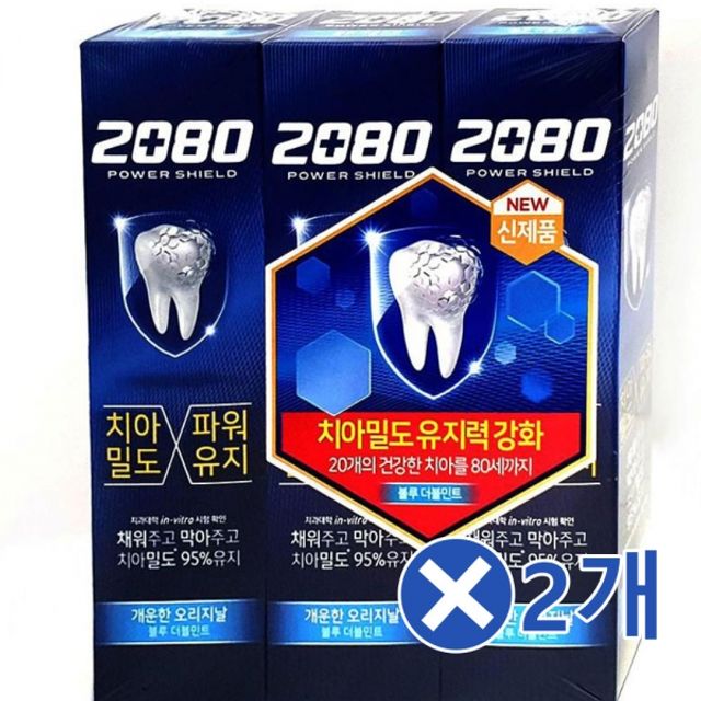 2080 파워실드 블루더블민트 150g 3개입x2개 구강케어