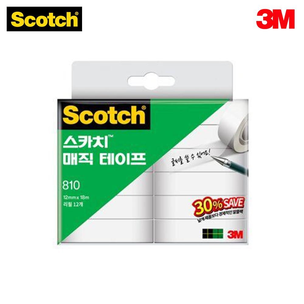 3M 스카치 매직테이프 오피스팩 리필 810R-12 (12mm)