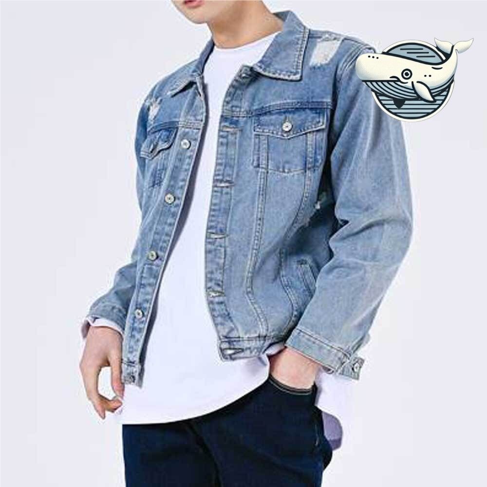 빈티지 스타일 청재킷 유니크 남성 자켓 데일리