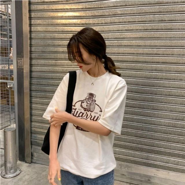 빈티지 해리스 티셔츠 기본 루즈핏 데이 반팔
