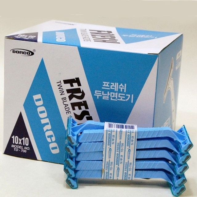 사우나 호텔 숙박시설 일회용 이중날 면도기 100개