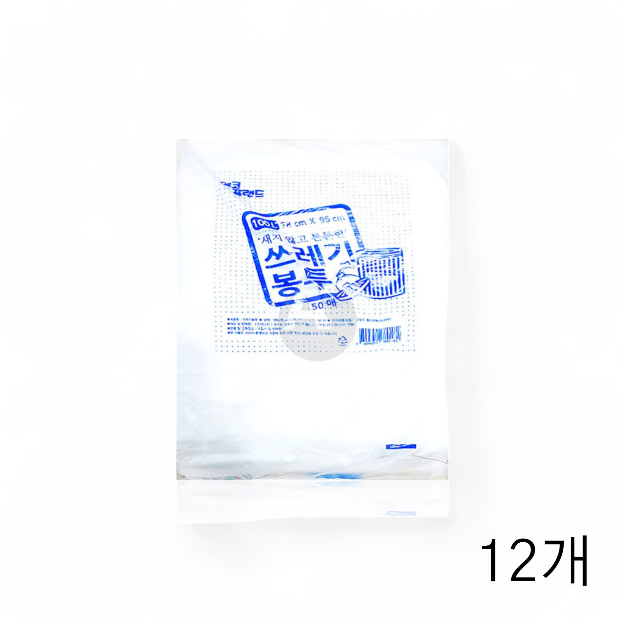에코프랜드 쓰레기봉투 흰색 100L(78x95cm)50매X12개