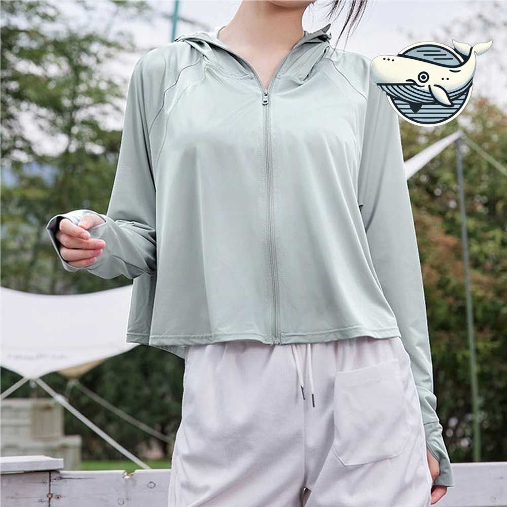 여름 차가운 후드 크롭 바람막이 아웃도어