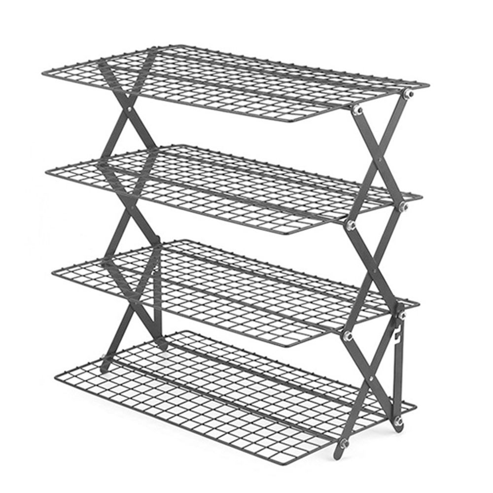 캠핑 휴대용 접이식 4단 메쉬 선반 1P 쉘프 수납 폴딩