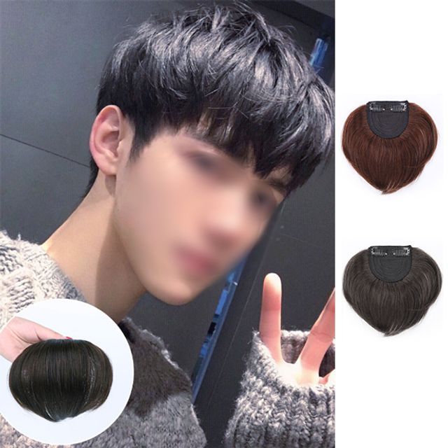 남자부분가발 정수리 앞머리 기본 붙임머리 데이