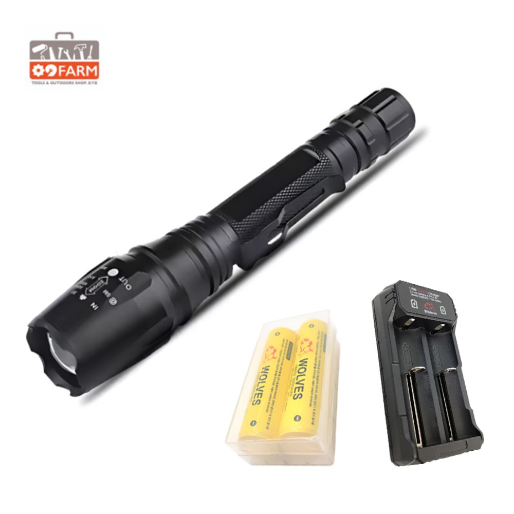 텍티컬 아웃도어 전술 4000LM CREE LED손전등 풀세트