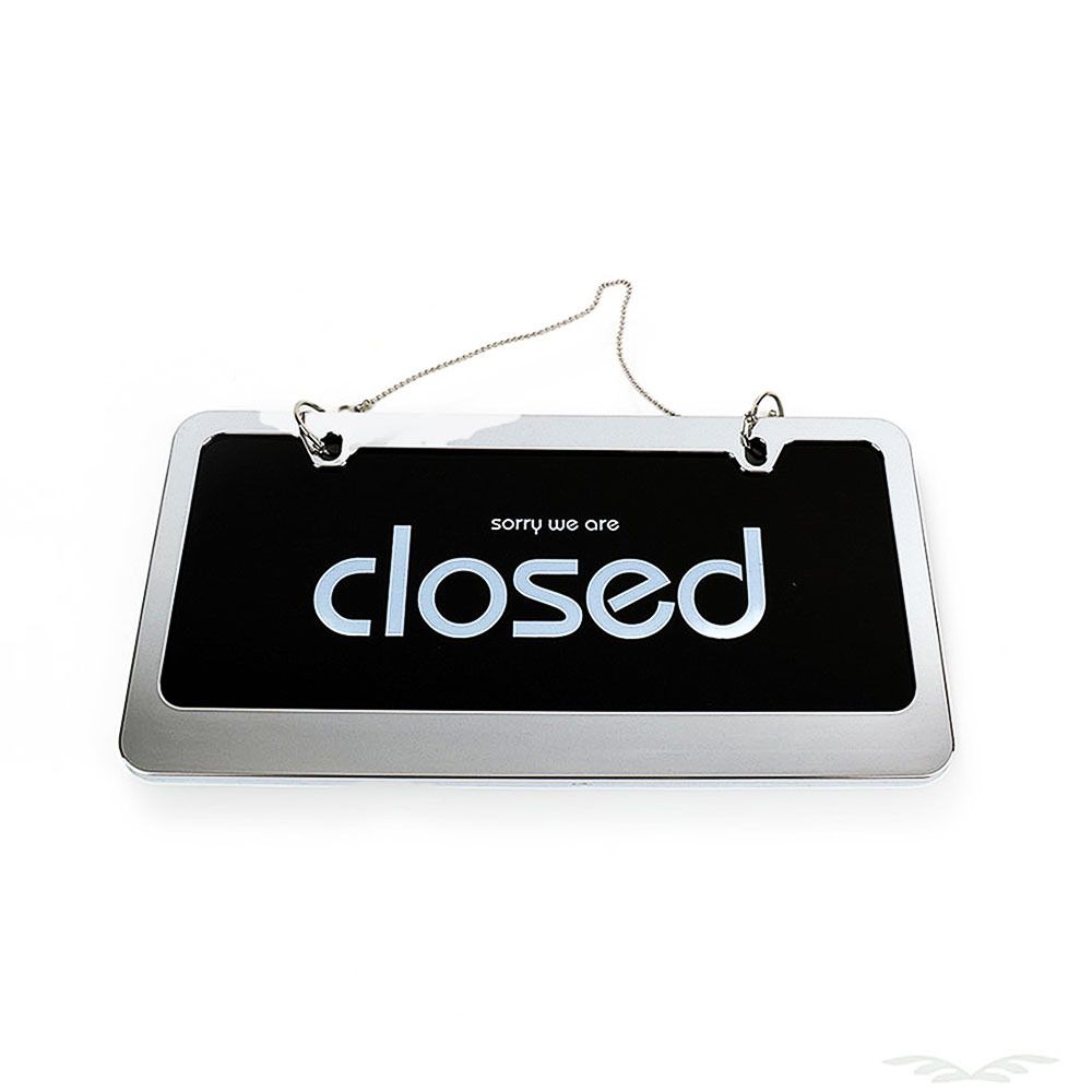 OPEN CLOSED 스텐 검정 CLOSED 간판 스텐 OPENCLOSE