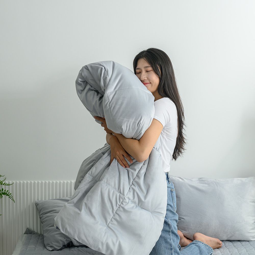 잠트리 블랑 극세사 양면 침구 차렵이불 Q